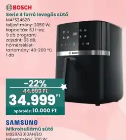 Spar Bosch serie 4 forró levegős sütő ajánlat