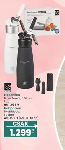 Spar SimPex Color Habszifon ajánlat