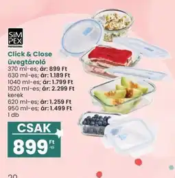 Spar SimPex click & close üvegtároló ajánlat