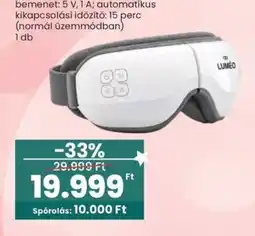 Spar Luméo szemhéjmasszázs ajánlat