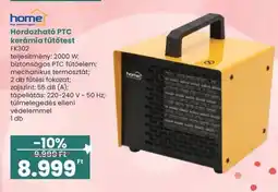 Spar Home hordozható PTC kerámia fűtőtest FK302 ajánlat