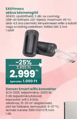Spar EASYmaxx akkus kézmelegítő ajánlat