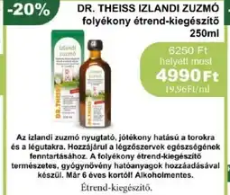 PatikaPlus Dr. Theiss izlandi zuzmó -20folyékony étrend-kiegészítő ajánlat