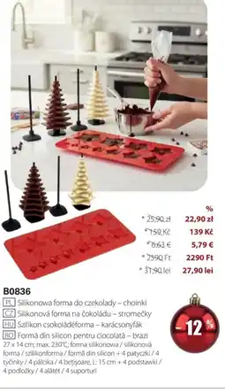 BetterStyle Szilikon csokoládéforma - karácsonyfák ajánlat