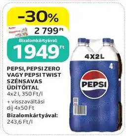 Auchan PEPSI, PEPSI ZERO VAGY PEPSI TWIST SZÉNSAVAS ÜDÍTŐITAL ajánlat