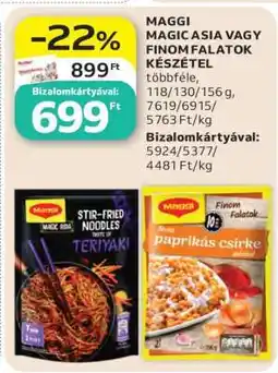 Auchan MAGGI MAGIC ASIA VAGY FINOM FALATOK KÉSZÉTEL ajánlat
