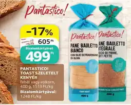 Auchan PANTASTICO! TOAST SZELETELT KENYÉR ajánlat