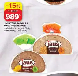Auchan JAUS TÖBBGABONÁS VAGY ROZS KENYÉR ajánlat