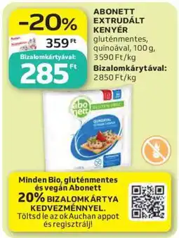 Auchan ABONETT Extrudált kenyér ajánlat