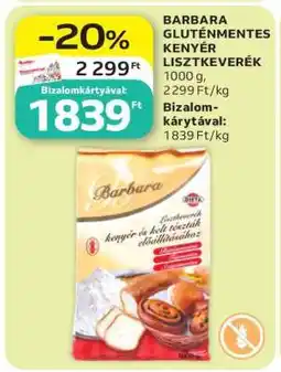 Auchan BARBARA GLUTÉNMENTES KENYÉR LISZTKEVERÉK ajánlat