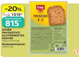 Auchan Schär Pan Rustico gluténmentes kenyér ajánlat