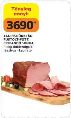 Auchan Tauris Bükkfán Füstölt-Főtt Frikandó Sonka ajánlat