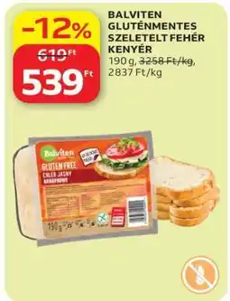 Auchan Balviten Gluténmentes Szeletelt Fehér Kenyér ajánlat