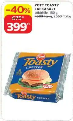 Auchan Zott Toasty Lapkasajt ajánlat