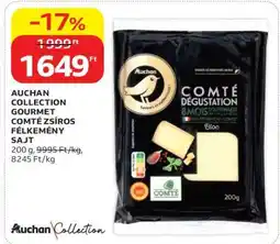 Auchan Auchan Collection Gourmet Comté Zsíros, Félkemény Sajt ajánlat