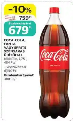 Auchan Coca-Cola, Fanta vagy Sprite szénsavas üdítőital ajánlat