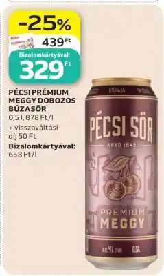 Auchan PÉCSI PRÉMIUM MEGGY DOBOZOS BÚZASÖR ajánlat