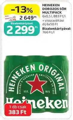 Auchan Heineken dobozos sör multipack ajánlat