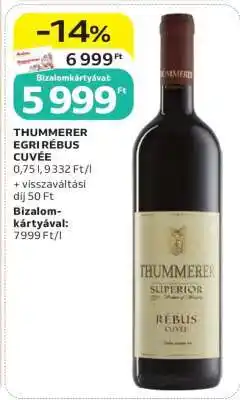 Auchan THUMMERER EGRI RÉBUS CUVÉE ajánlat