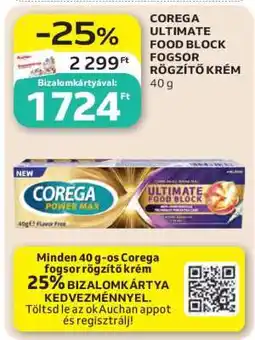 Auchan COREGA ULTIMATE FOOD BLOCK FOGSOR RÖGZÍTŐ KRÉM ajánlat