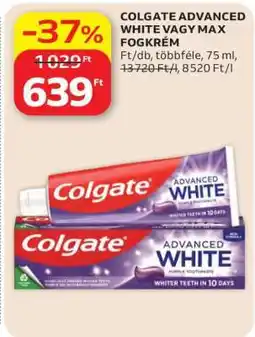 Auchan COLGATE ADVANCED WHITE VAGY MAX FOGKRÉM ajánlat