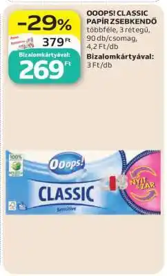 Auchan Ooops! Classic papír zsebkendő ajánlat