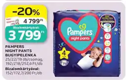 Auchan PAMPERS NIGHT PANTS BUGYIPELENKA ajánlat