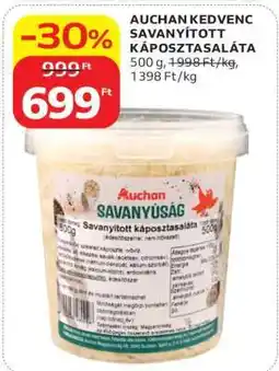 Auchan AUCHAN KEDVENC SAVANYÍTOTT KÁPOSZTASALÁTA ajánlat