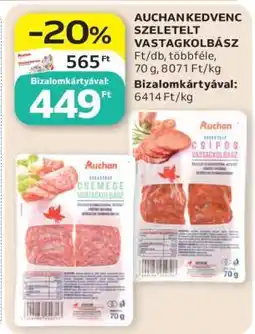 Auchan AUCHAN KEDVENC SZELETELT VASTAGKOLBÁSZ ajánlat