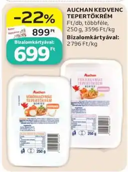 Auchan AUCHAN KEDVENC TEPERTŐKRÉM ajánlat