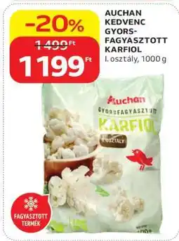Auchan AUCHAN KEDVENC GYORSFAGYASZTOTT KARFIOL ajánlat