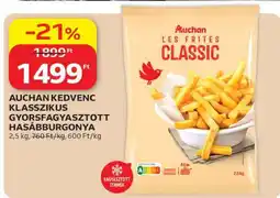 Auchan AUCHAN KEDVENC KLASSZIKUS GYORSFAGYASZTOTT HASÁBBURGONYA ajánlat