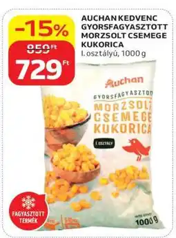Auchan AUCHAN KEDVENC GYORSFAGYASZTOTT MORSZOLT CSEMEGE KUKORICA ajánlat