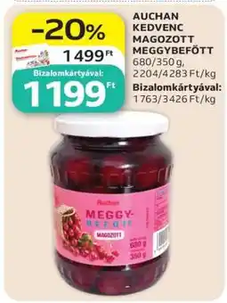 Auchan AUCHAN KEDVENC MAGOZOTT MEGGYBEFŐTT ajánlat