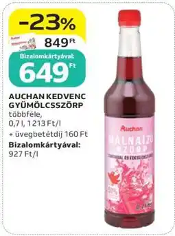 Auchan Auchan Kedvenc Gyümölcsszörp ajánlat