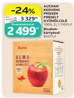Auchan AUCHAN KEDVENC FRISSEN PRÉSELT GYÜMÖLCSLÉ ajánlat