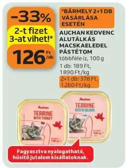 Auchan AUCHAN KEDVENC ALUTÁLKÁS MACSKAELEDEL PÁSTÉTOM ajánlat