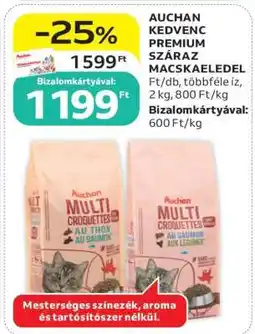 Auchan AUCHAN KEDVENC PREMIUM SZÁRAZ MACSKAELEDEL ajánlat