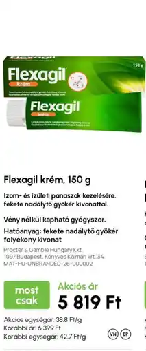 Alma Gyógyszertárak Flexagil krém ajánlat