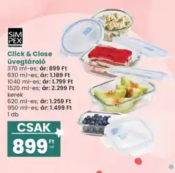 Interspar SimPex click & close üvegtároló ajánlat