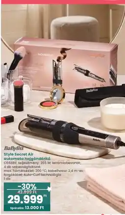 Interspar BaByliss style secret air automata hajgondorito ajánlat