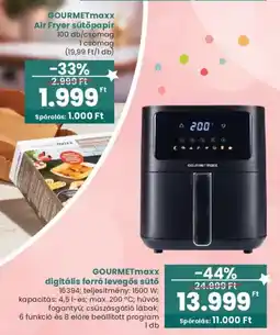 Interspar Gourmetmaxx digitális forró levegős sütő ajánlat