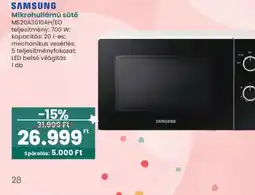 Interspar Samsung mikrohullámú sütő ajánlat