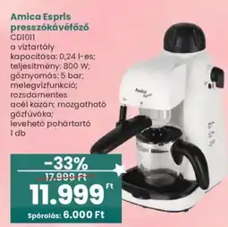 Interspar Amica Espris presszókávéfőző CD1011 ajánlat