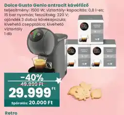 Interspar Dolce Gusto Genio antracit kávéfőző ajánlat