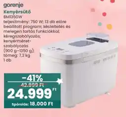 Interspar gorenje kenyérsütő bm1350w ajánlat
