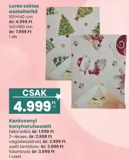 Interspar Lurex szálas asztalterítő ajánlat
