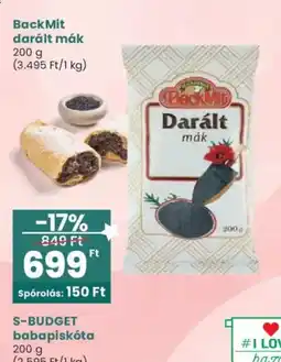 Interspar BackMit darált mák ajánlat