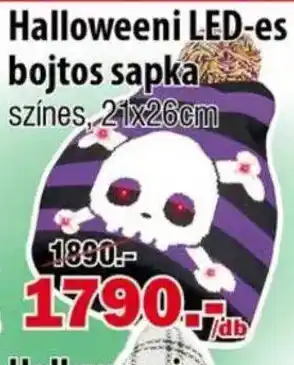 Halloweeni LED-es bojtos sapka