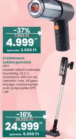 Interspar Cleanmaxx zyklon porszívó 19117 ajánlat